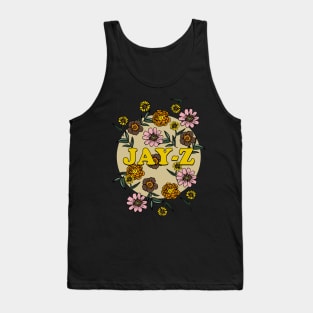 Jay-Z Name Personalized Flower Retro Floral 80s 90s Name Style Tank Top